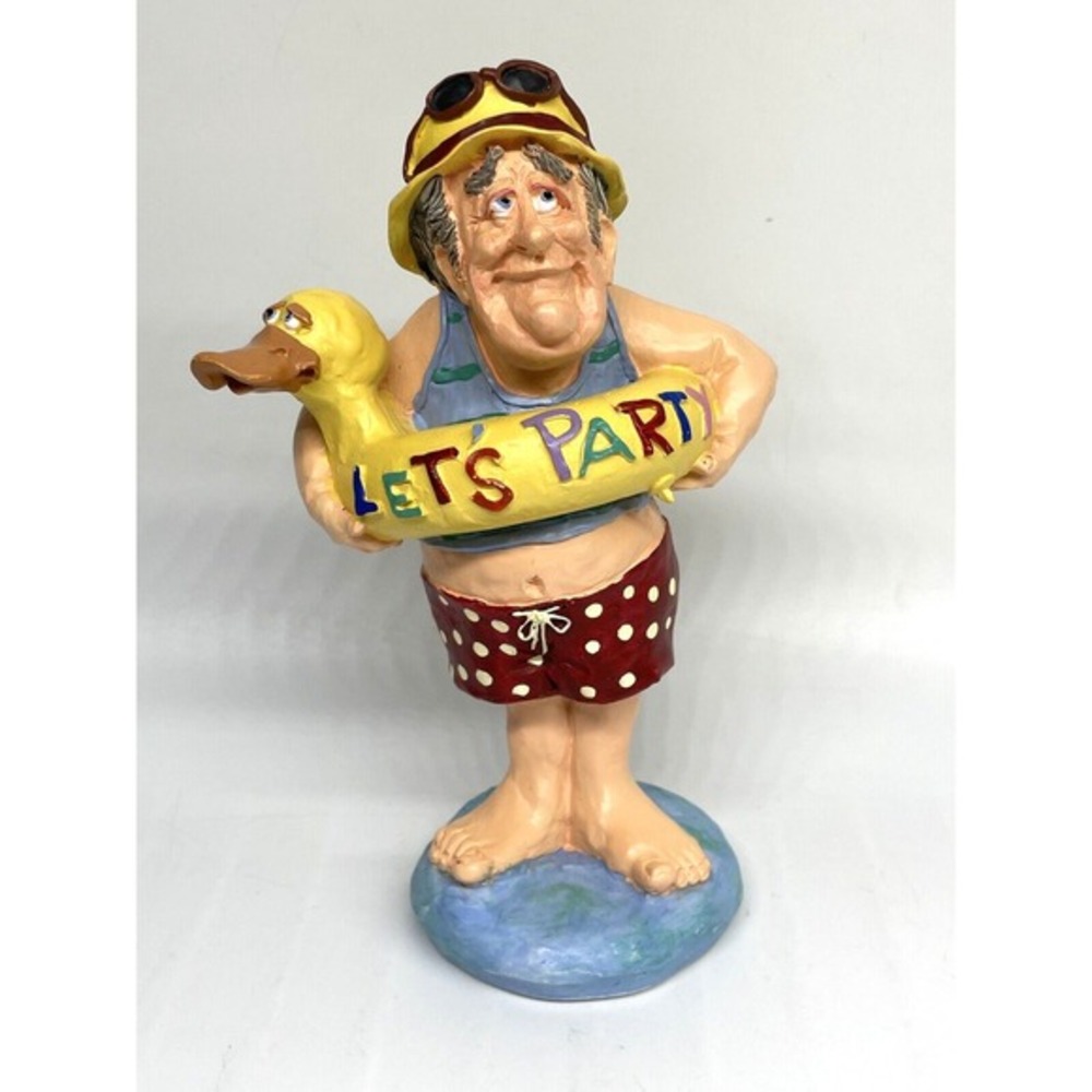 Let's Party Gift Statue 13188 Doug Harris Figurine Retirement Summer Russ Berrie